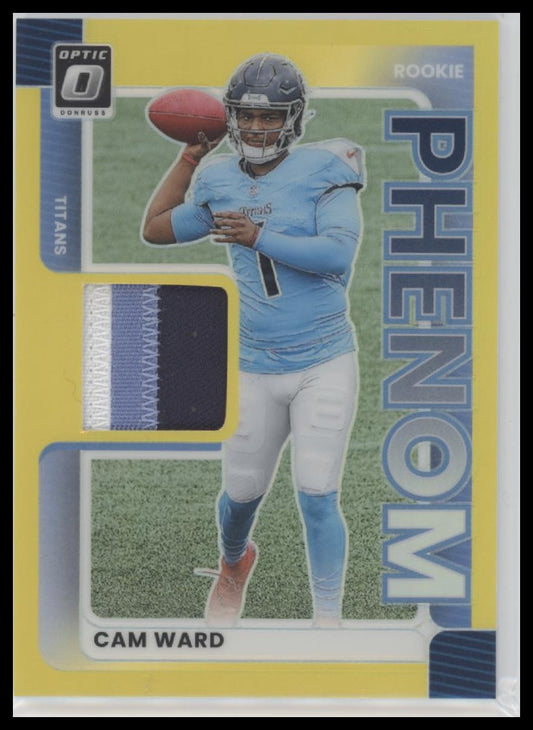 2025 Donruss Optic Rookie Phenoms Neon Yellow Cam Ward #/99 #RPBH-JDA
