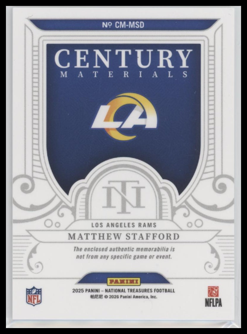 2024 Panini N.T.C. Materials Gold Matthew Stafford #/49 #CM-MSD