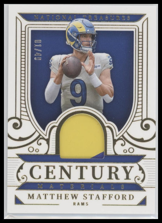 2024 Panini N.T.C. Materials Gold Matthew Stafford #/49 #CM-MSD