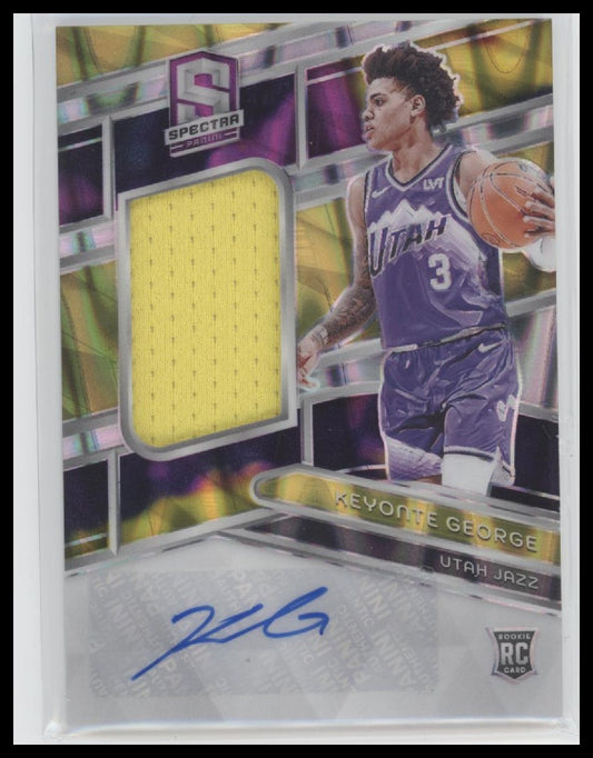 2023-24 Panini Spectra Rookie Jersey Auto Supernova Keyonte George #/75 #201