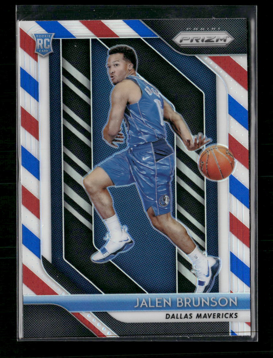 2018-19 Panini Prizm Prizms Red White and Blue Jalen Brunson Rookie #250