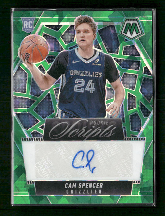 2024-25 Panini Mosaic Rookie Scripts Green Ice Cam Spencer Auto #RS-CAM