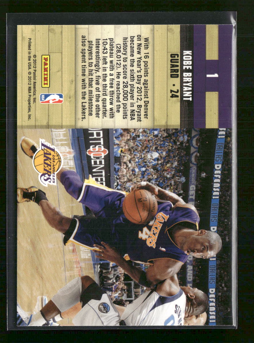 2011-12 Hoops Courtside Kobe Bryant #1