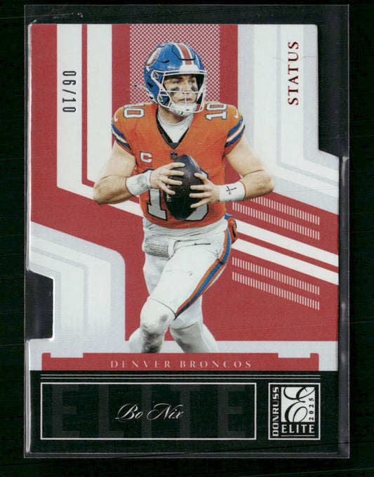 2025 Donruss Elite 2007 Elite Status Die Cuts Bo Nix #/10 #13