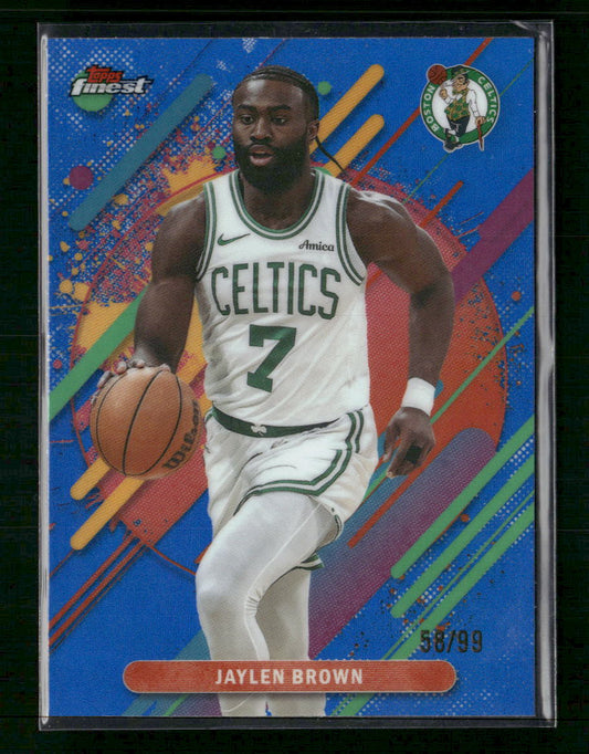 2026 Topps Finest Sky blue Refractor Jaylen Brown #222 /99