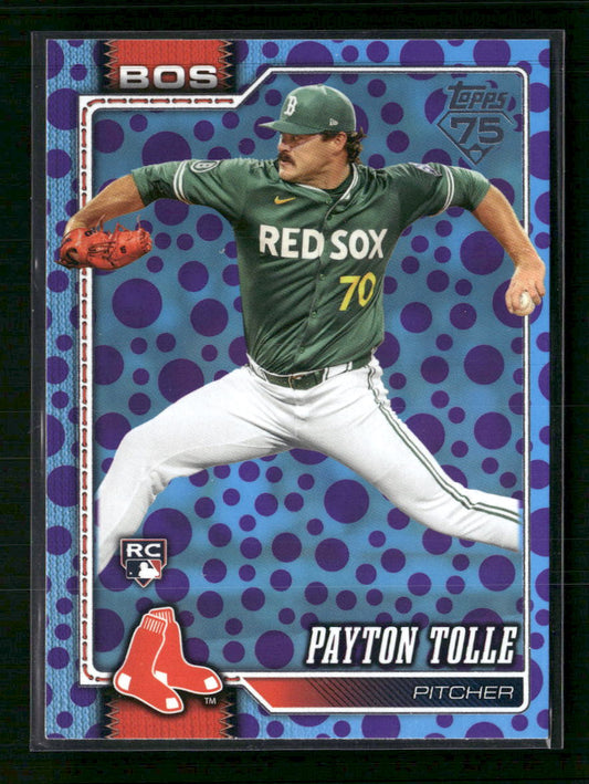 2026 Topps Holiday Polka Dots Purple / Blue Payton Tolle #15