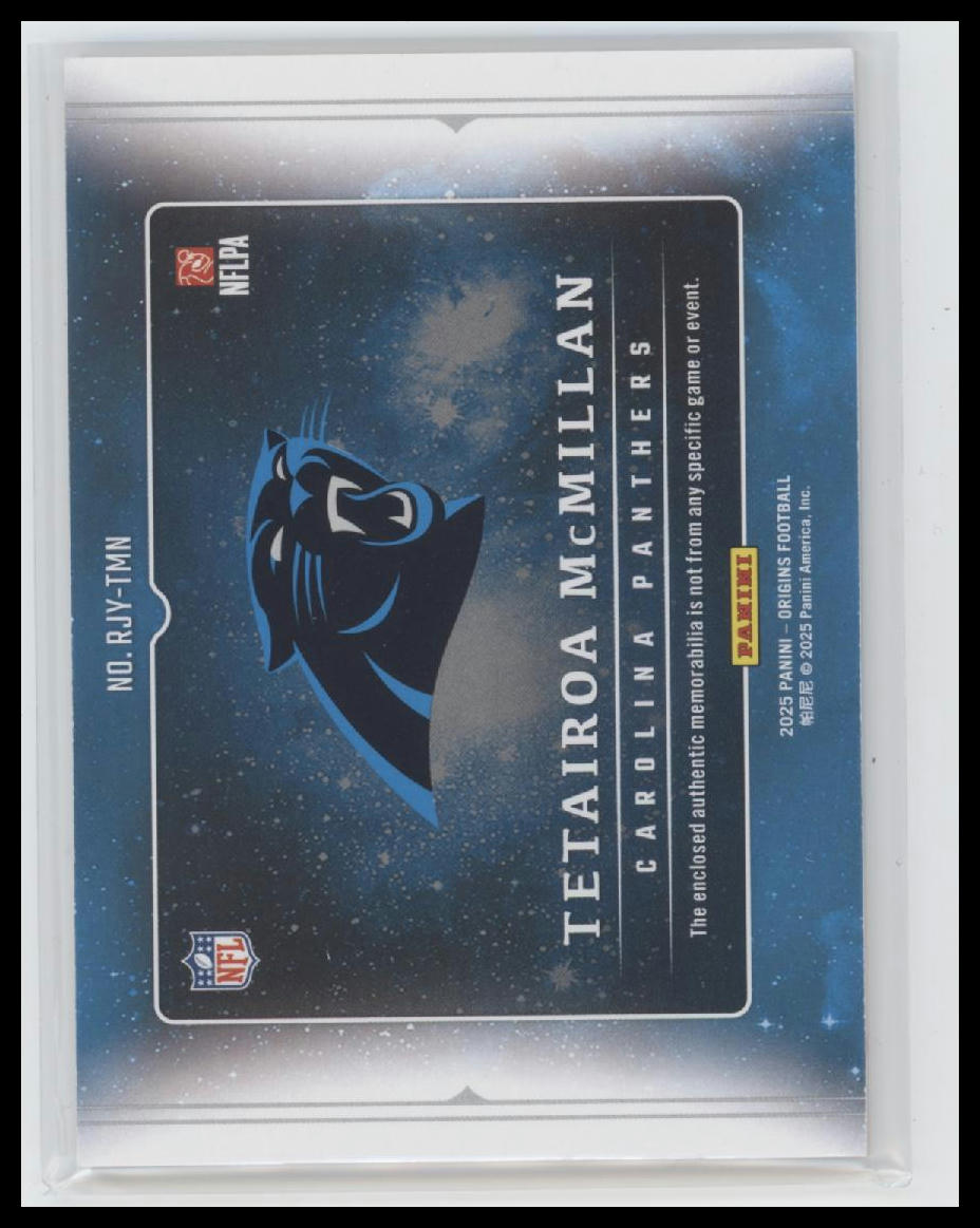2025 Panini Origins Rookie Jumbo Jerseys Orange Tetairoa McMillan #/75 #RJY-TMN