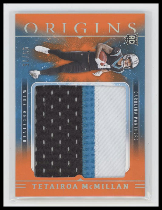 2025 Panini Origins Rookie Jumbo Jerseys Orange Tetairoa McMillan #/75 #RJY-TMN