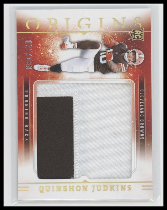 2025 Panini Origins Rookie Jumbo Jerseys Quinshon Judkins #/199 #RJY-QJS