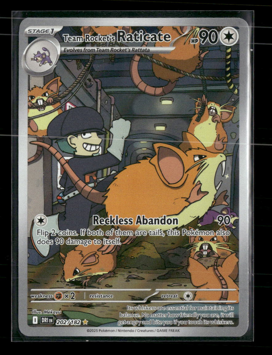SV10: Destined Rivals Team Rocket's Raticate #202/182