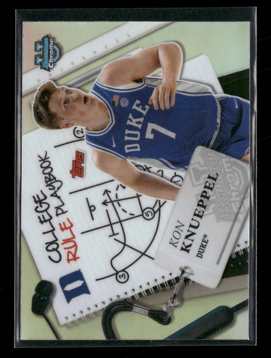 2024-25 Bowman University Chrome College Rule Playbook Kon Knueppel #CRP-13