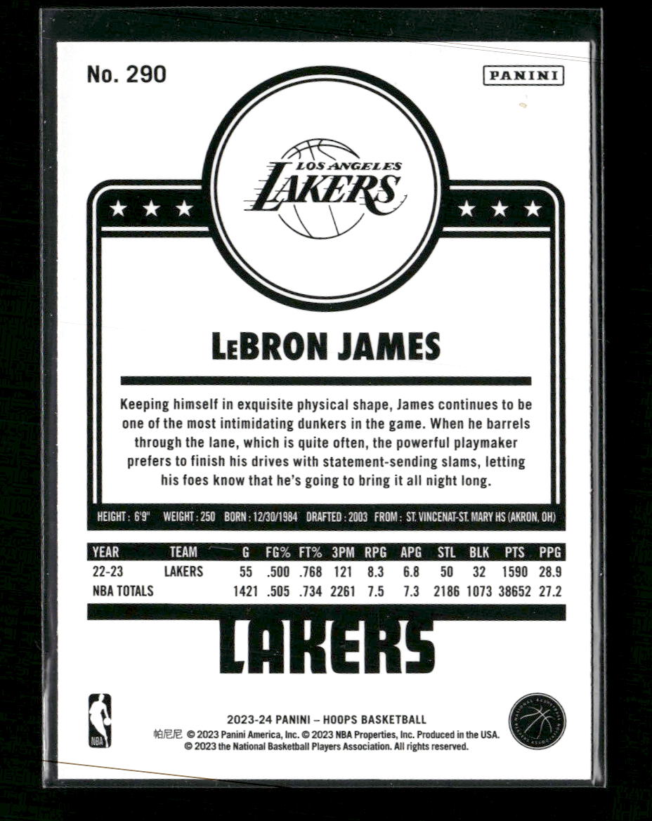 2023-24 Hoops Teal Explosion LeBron James #290