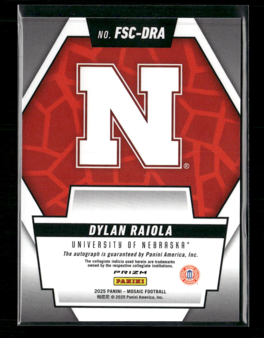 2025 Panini Mosaic Future Scripts Dylan Raiola Auto #FSC-DRA
