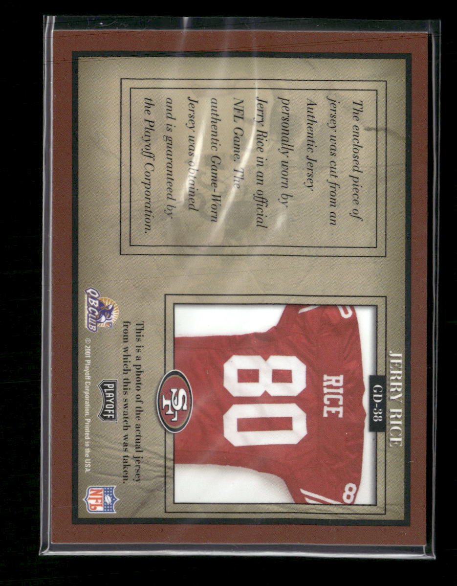 2001 Playoff Honors Game Day Jerseys Jerry Rice #GD-38
