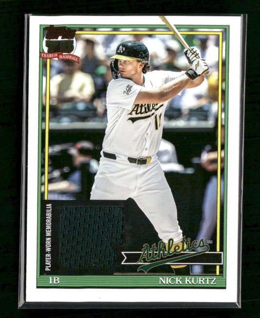2026 Topps 1991 Topps Baseball 35th Anniversary Relics Nick Kurtz #91R-NK