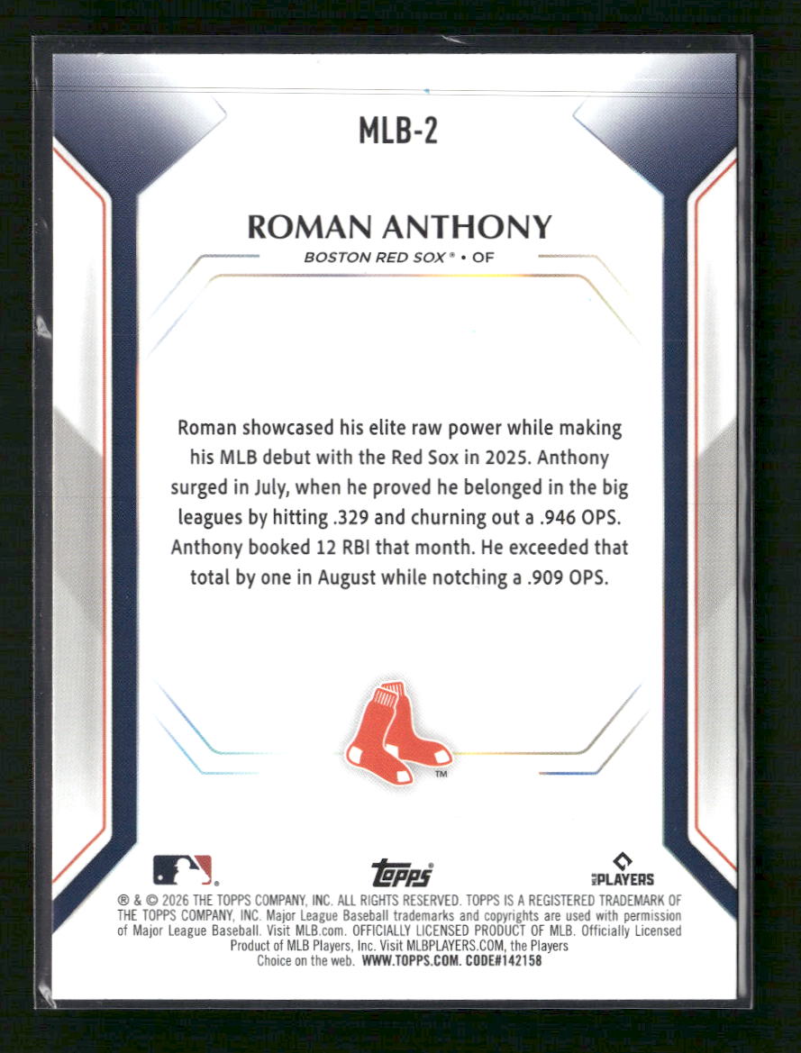 2026 Topps Baseball Wave Roman Anthony #MLB-2