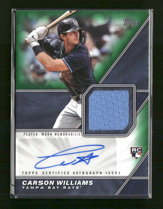 2026 Topps Major League Materials Green Carson Williams #/99 Auto #MLMA-CW