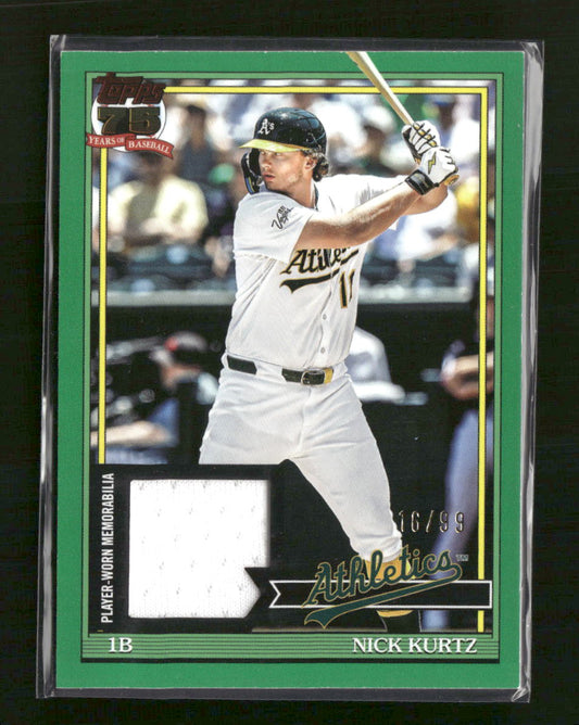 2026 Topps Baseball 35th Anniversary Relics Green Nick Kurtz #/99 #91R-NK