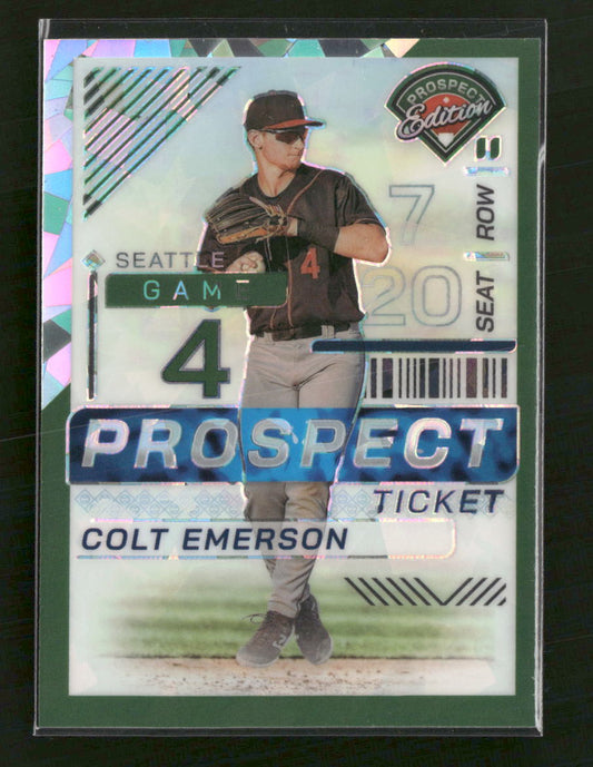 2024 Panini Prospect Edition Green Ice Holo Colt Emerson #/99 #124