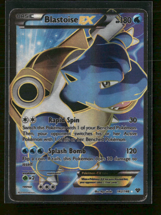 XY Base Set Blastoise EX (142 Full Art) #142/146 Damaged