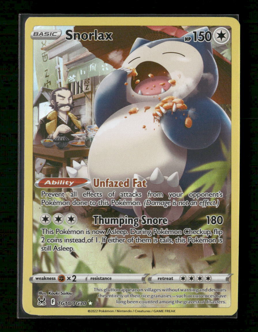 SWSH11: Lost Origin Trainer Gallery Snorlax #TG10/TG30