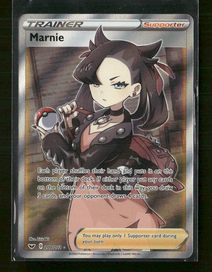 SWSH01: Sword & Shield Base Set Marnie (Full Art) #200/202