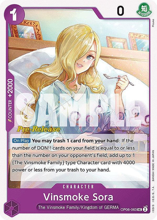 Vinsmoke Sora [Wings of the Captain Pre-Release Cards]
