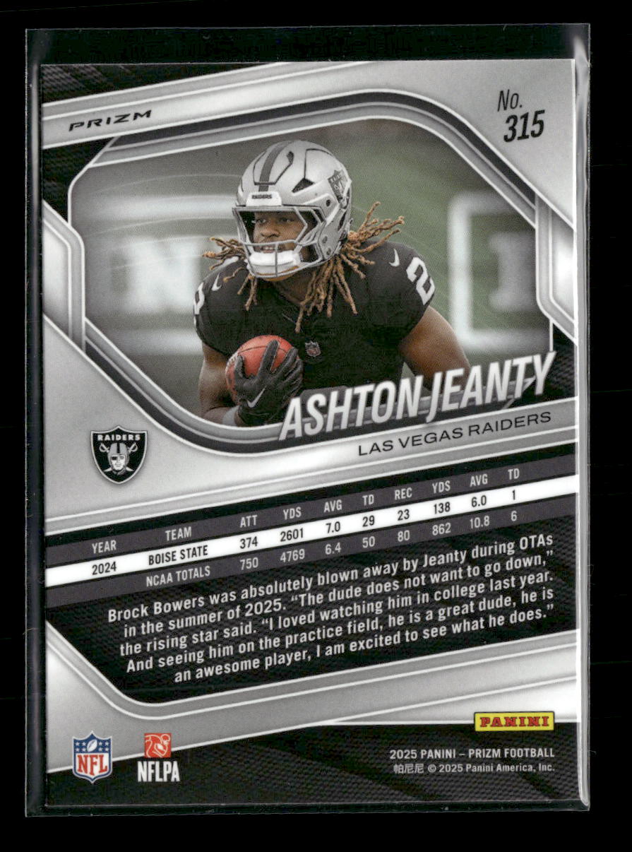 2025 Panini Prizm Ashton Jeanty Rookie #315