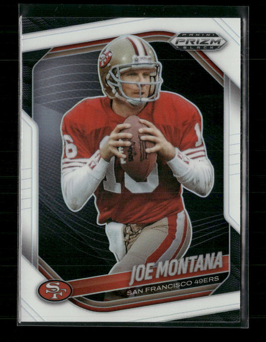 2025 Panini Prizm Black Prizms White Joe Montana #/175 #130
