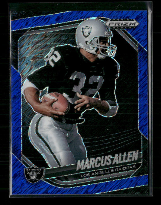 2025 Panini Prizm Black Prizms Blue Shimmer FOTL Marcus Allen #/35 #111