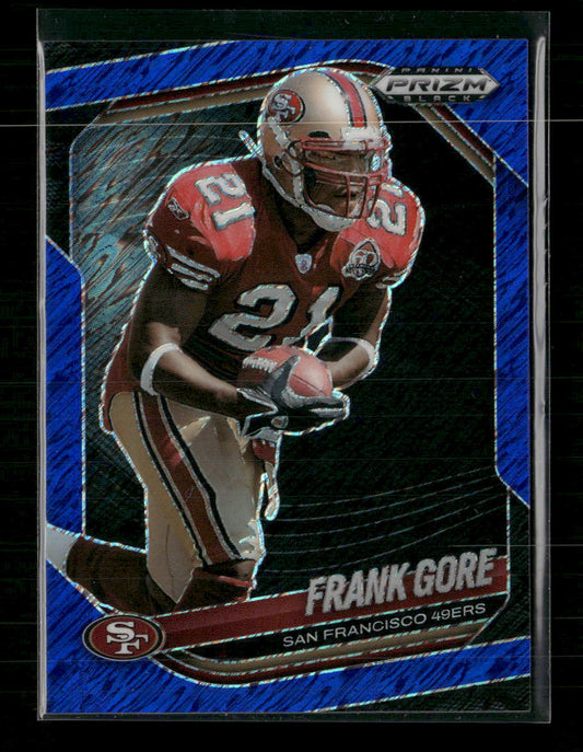 2025 Panini Prizm Black Prizms Blue Shimmer FOTL Frank Gore #/35 #134