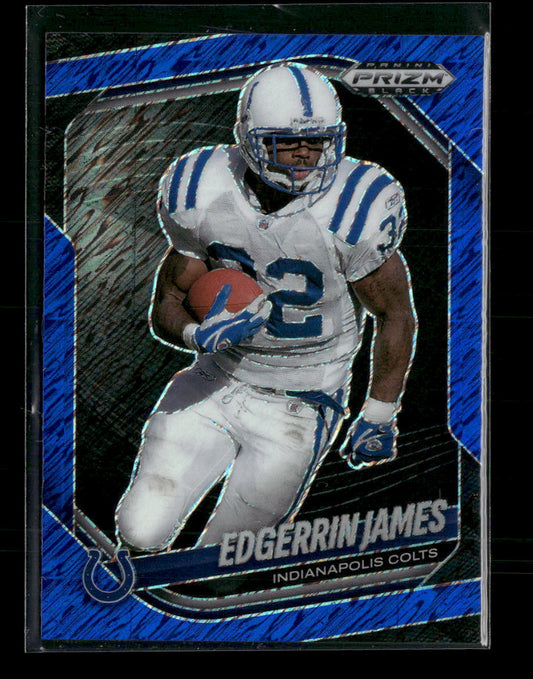 2025 Panini Prizm Black Prizms Blue Shimmer FOTL Edgerrin James #/35 #70