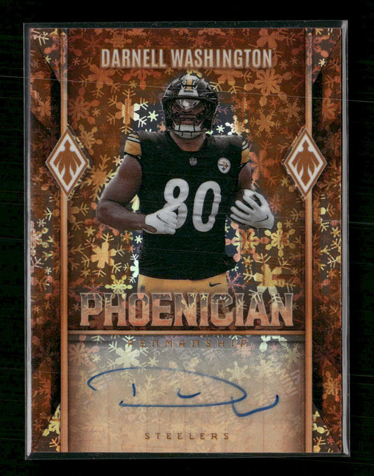 2025 Panini Phoenix Phoenician Penmanship Winter Prizm Darnell Washington #/149