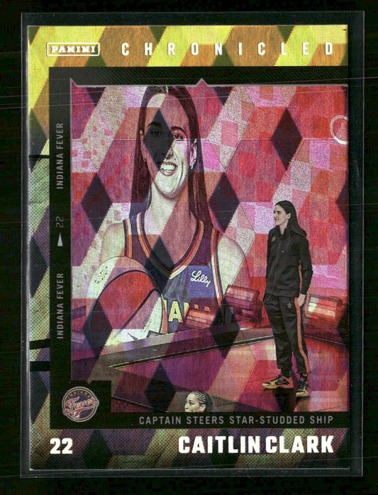 2025 Panini Caitlin Clark Chronicled Yellow Cubic Caitlin Clark #41