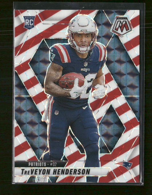 2025 Panini Mosaic Mosaic Red and White Stripe TreVeyon Henderson Rookie #325