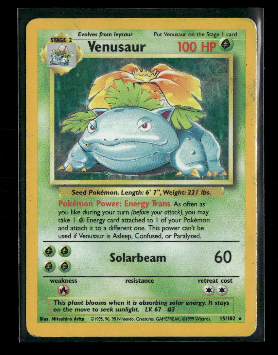 Base Set Venusaur #015/102 *Damaged*