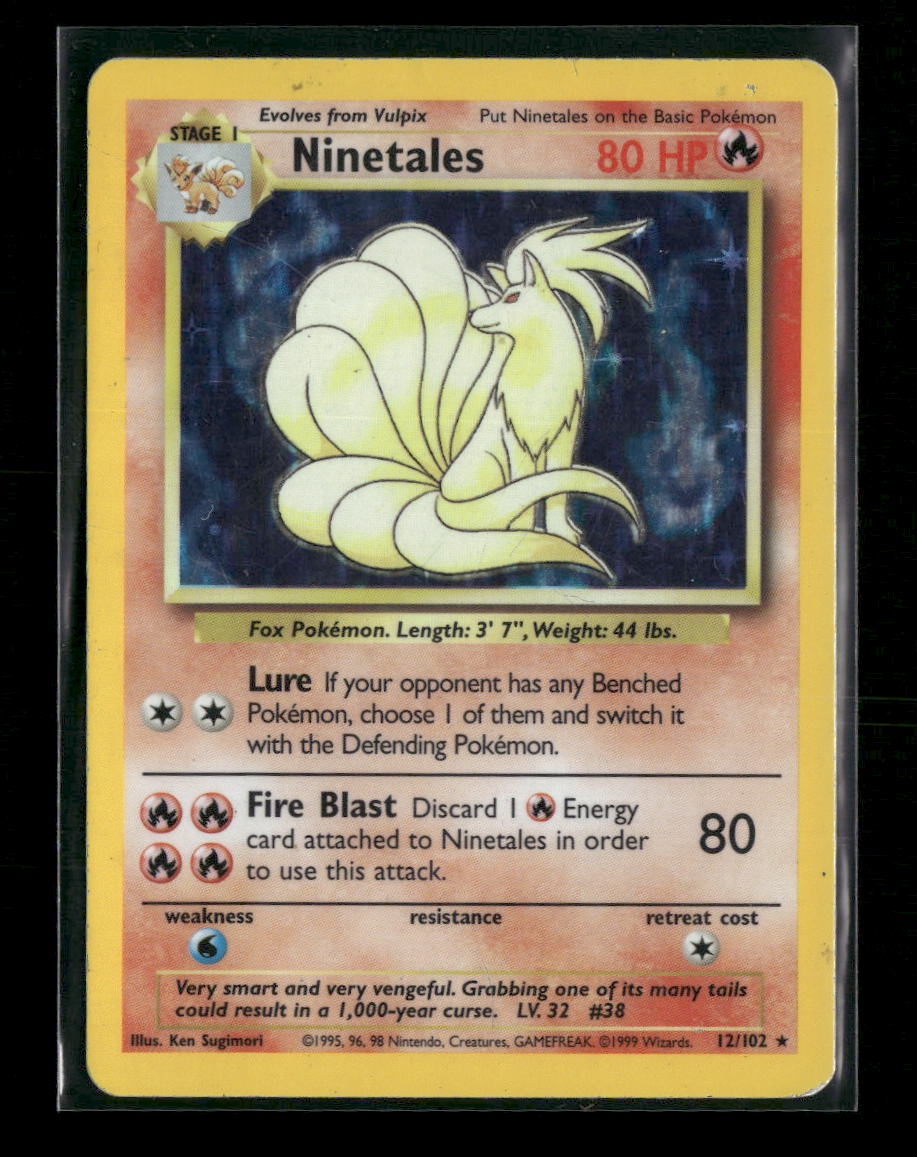 Base Set Ninetales #012/102 *Damaged*
