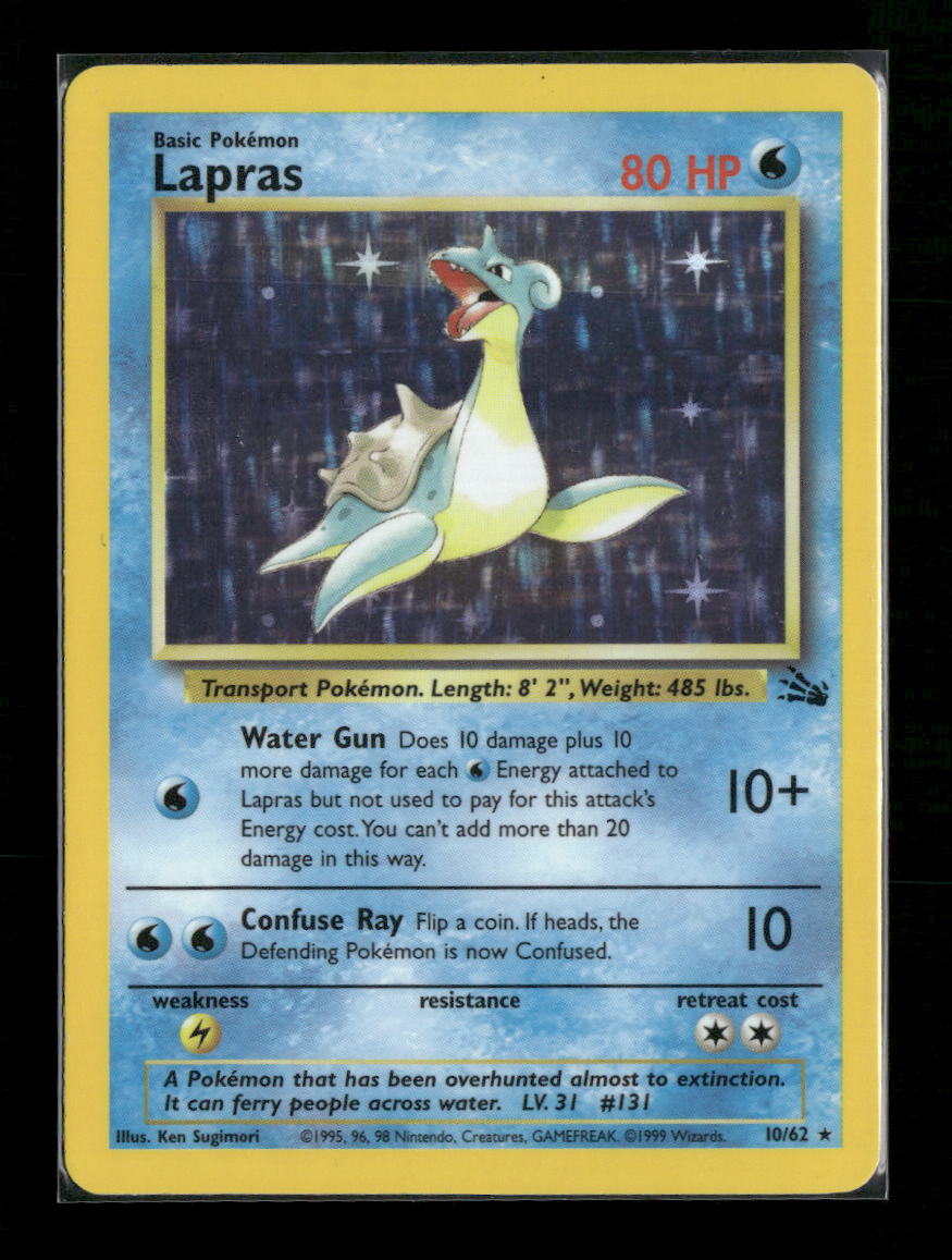 Fossil Lapras (10) Unlimited #10/62