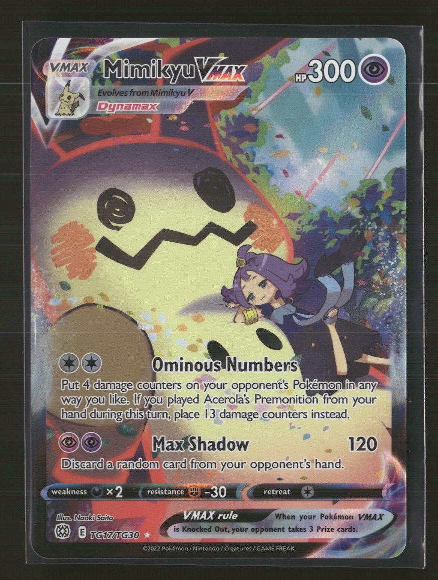 SWSH09: Brilliant Stars Trainer Gallery Mimikyu VMAX #TG17/TG30
