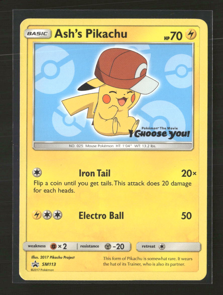 SM Promos Ash's Pikachu #SM113