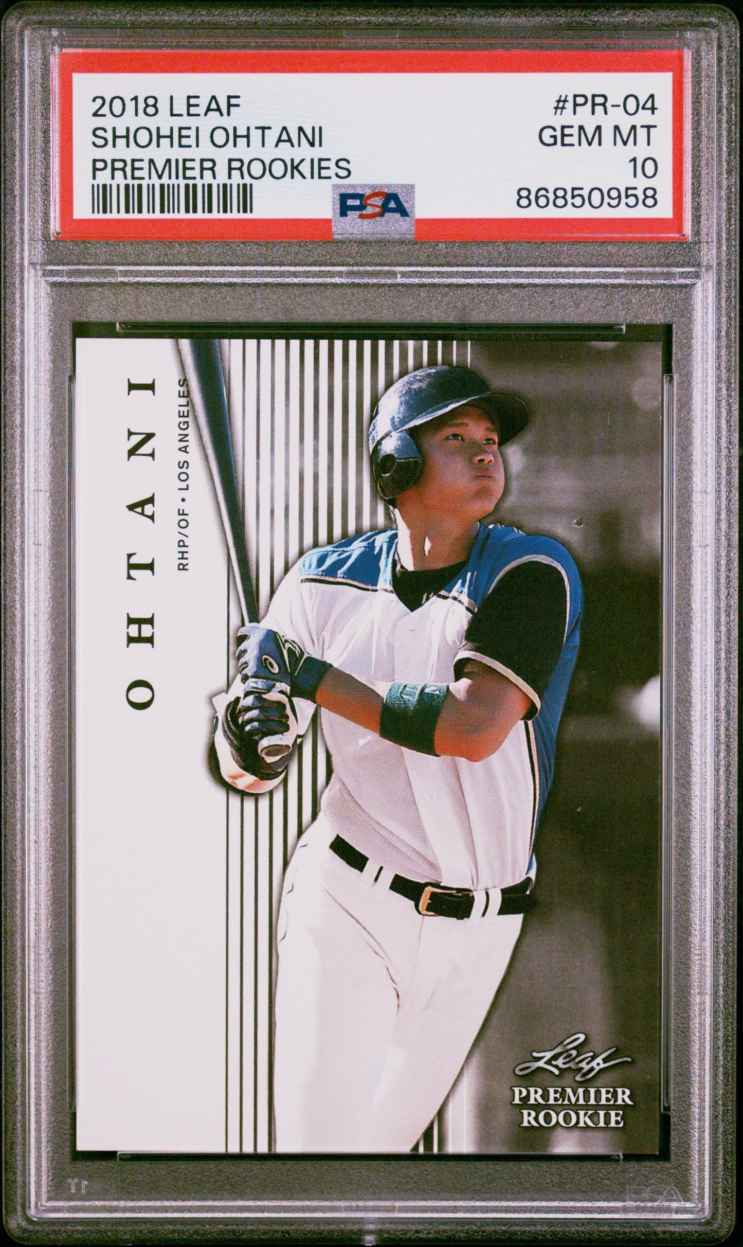 2018 Leaf Premier Rookies Premier Rookies Shohei Ohtani 10 PSA #PR-04