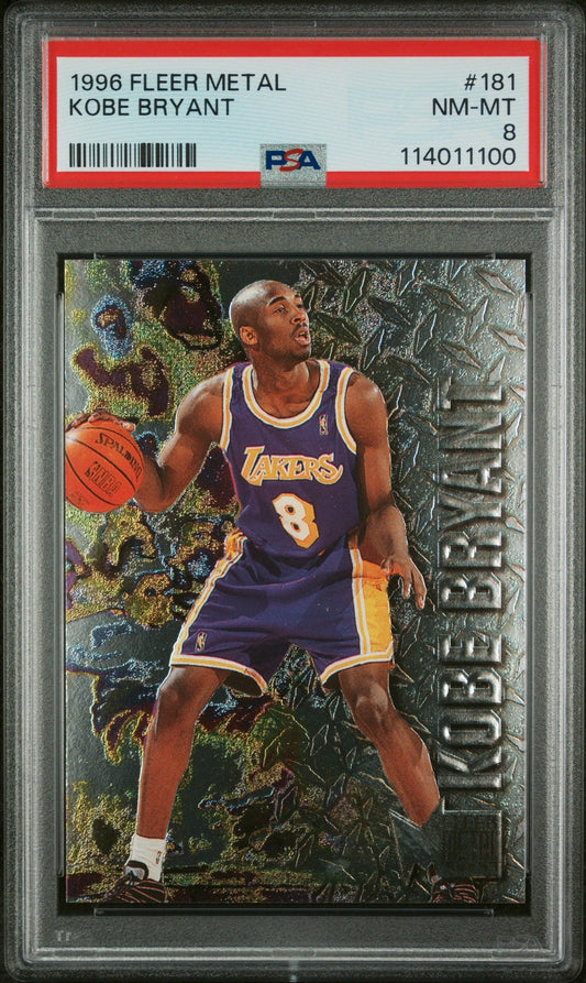 1996 Fleer Metal Kobe Bryant Rookie 8 PSA #181