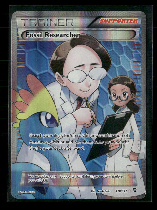 XY - Furious Fists Fossil Researcher (110 Full Art) #110/111 Damaged