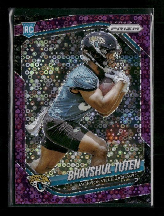 2025 Panini Prizm Purple Disco #/75 Bhayshul Tuten Rookie #305