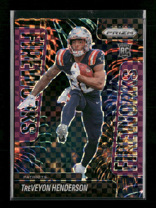2025 Panini Prizm Fireworks Purple Power TreVeyon Henderson #/49 #24