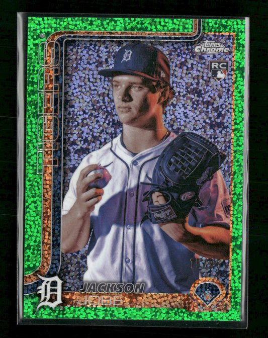 2025 Topps Chrome Green Speckle Refractors Jackson Jobe Rookie #/99 #249