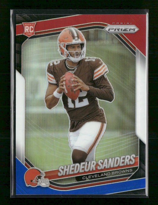 2025 Panini Prizm Red White and Blue Shedeur Sanders #302