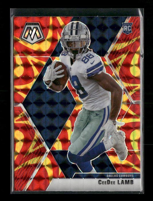 2020 Panini Mosaic Prizm Reactive Gold CeeDee Lamb Rookie #207