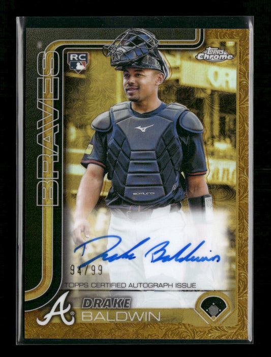 2025 Topps Gilded Collection Autographs Drake Baldwin #/99 Auto #CGA-DB