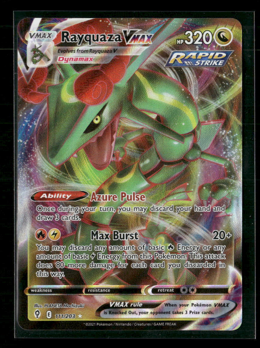 SWSH07: Evolving Skies Rayquaza VMAX #111/203